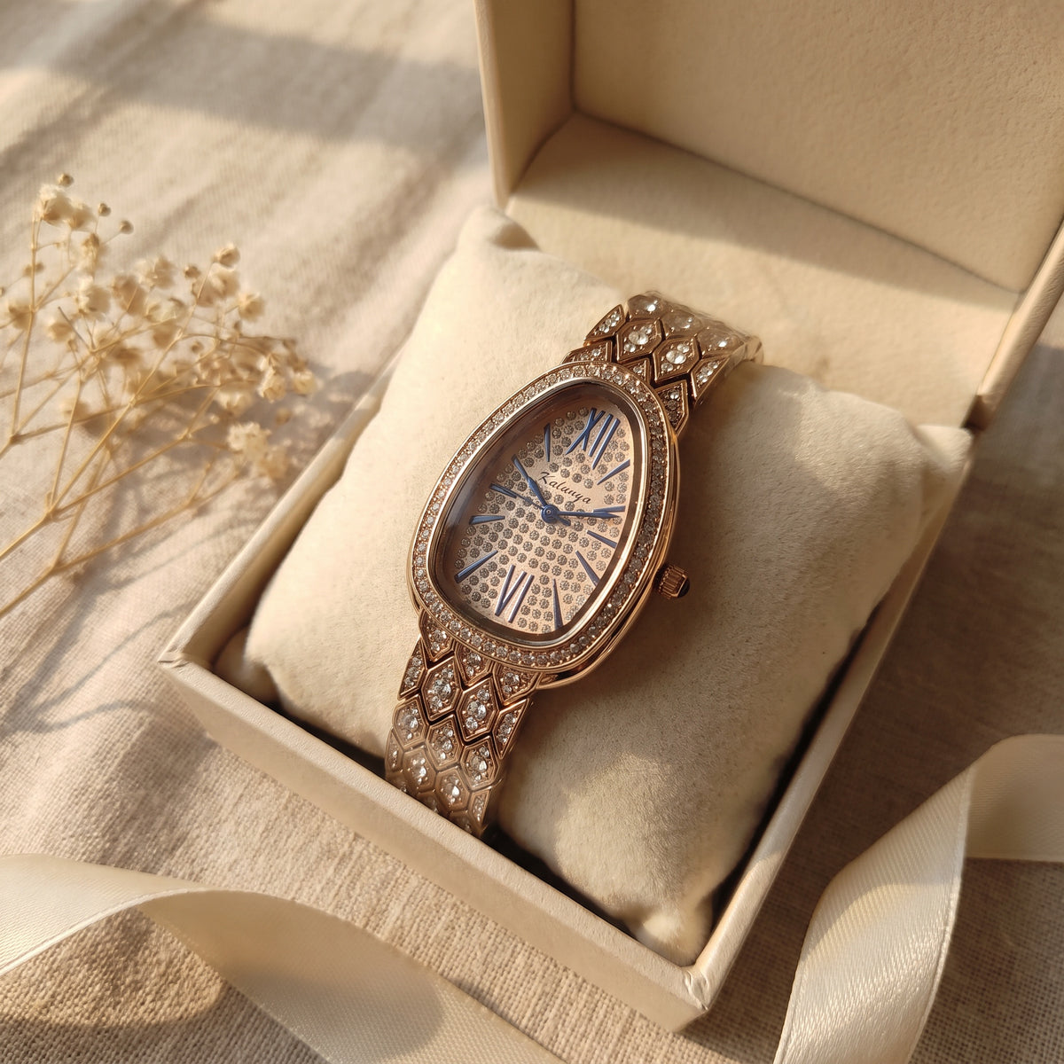 Empress Watch Golden in a cream gift box